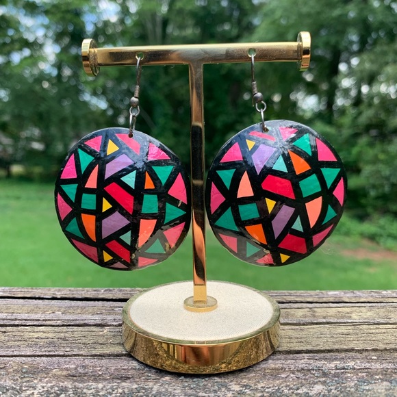 HandMade Hand Painted Earrings - Picture 2 of 8